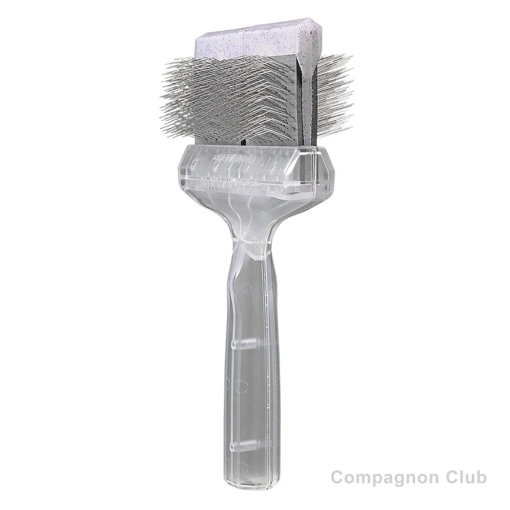 Brosse ActiVet Allround Firm violette pailletee - Double large 9 cm - produit boutique ActiVet