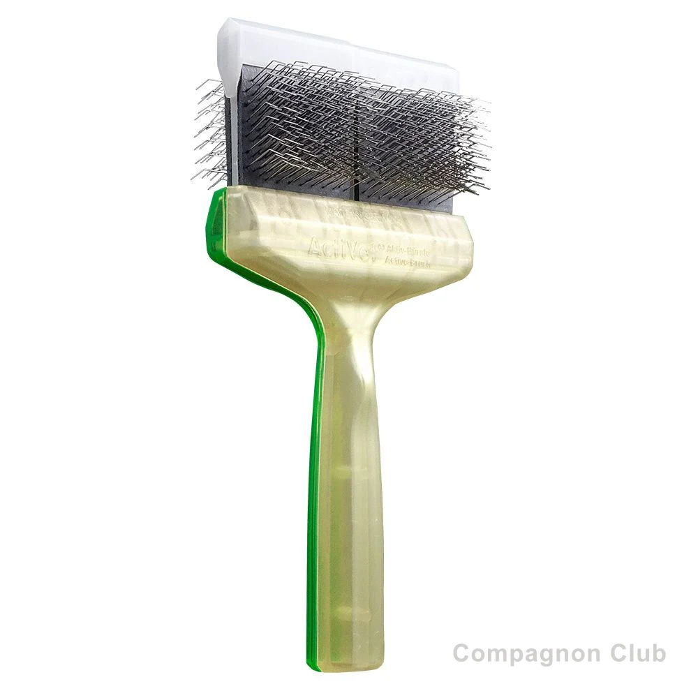 Brosse ActiVet Silcoater DUO - Double large 9 cm - produit boutique ActiVet