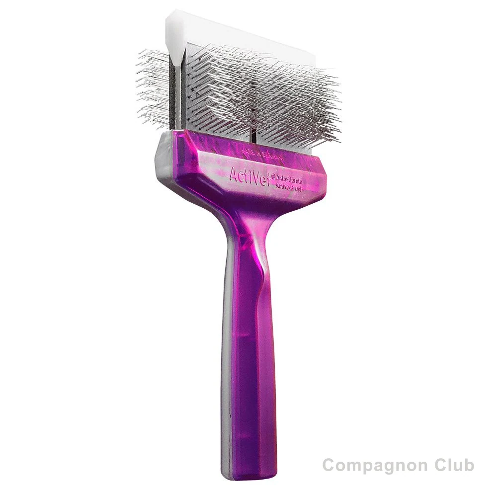 Brosse ActiVet Tufffinish Coater DUO - Double large 9 cm - produit boutique ActiVet