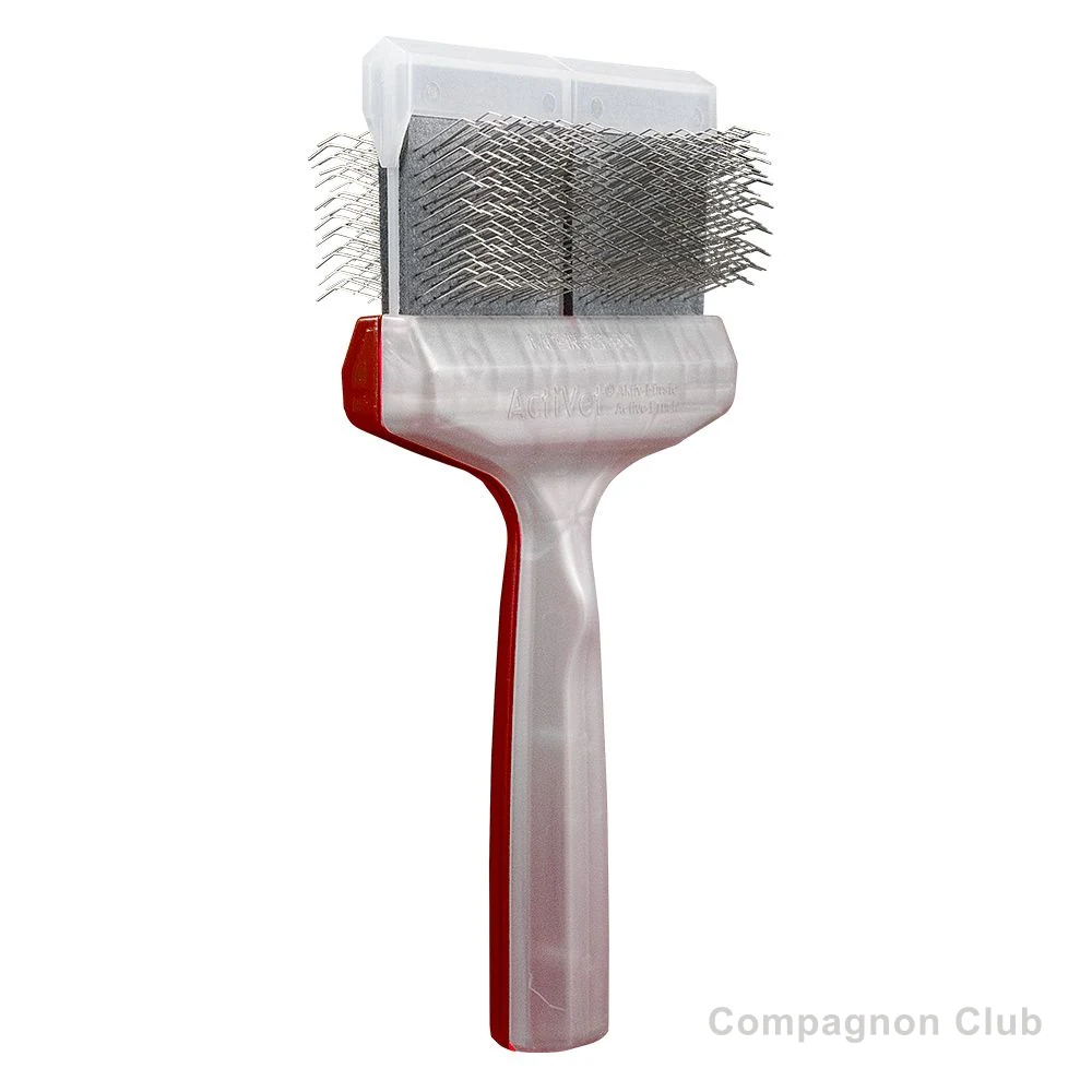 Brosse ActiVet Undercoater DUO - Double large 9 cm - produit boutique ActiVet